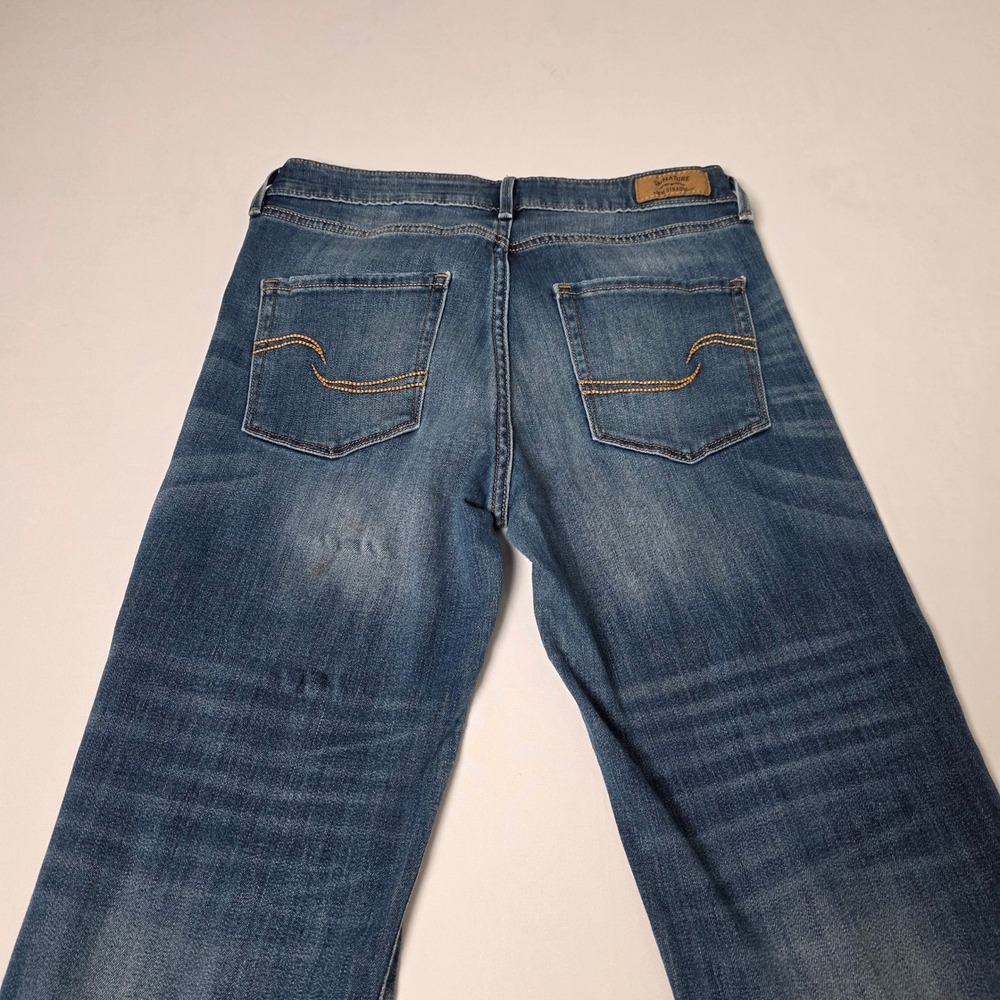 Signature by Levi Strauss Jeans Womens 6‎ Blue High Rise Slim Crop Distressed - Picture 12 of 16